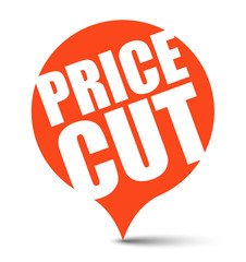 red vector banner price cut