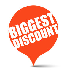red vector banner biggest discount