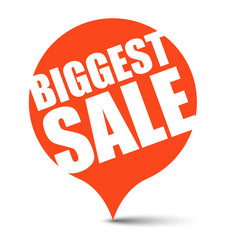 red vector banner biggest sale