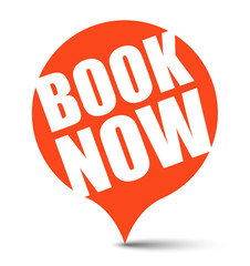 red vector banner book now
