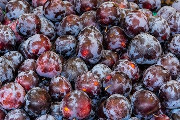 plums on the market