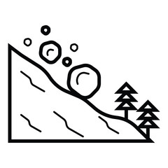 avalanche icon on white background. Modern icons vector illustration. Trendy avalanche icons