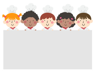 Kids Chefs Board Illustration
