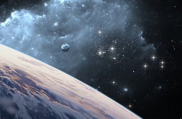 Extrasolarer Planet oder Exoplanet aus dem tiefen Weltraum. © Peter Jurik