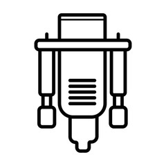 vga icon vector from computer