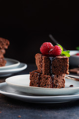 Chocolate cake with caramel