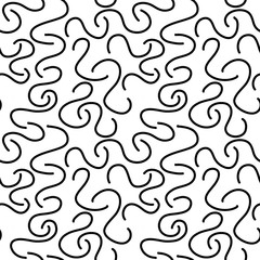 Seamless pattern. Doodle, stripes, curls, wraps. Abstract, backdrop backdrop. Vector decorative geometric pattern. EPS10