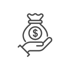 Funds Recevice vector  Icon Colored File Style Illustration   
