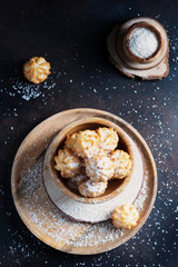 Traditional italian cookies with coconut