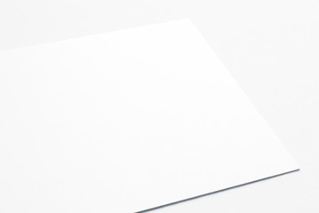 Blank card isolated on white. Close view 3d render.