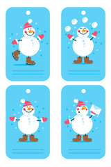 Lovely christmas snowman clip art for your design. 