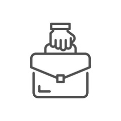 Portfolio bag vector  Icon Colored File Style Illustration   