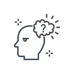 Thinking mind vector  Icon Colored File Style Illustration   