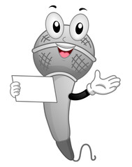 Mascot Microphone Host Illustration