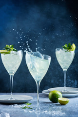 Splash of mojito cocktail