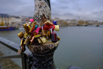 Locks in a bridge in Paris