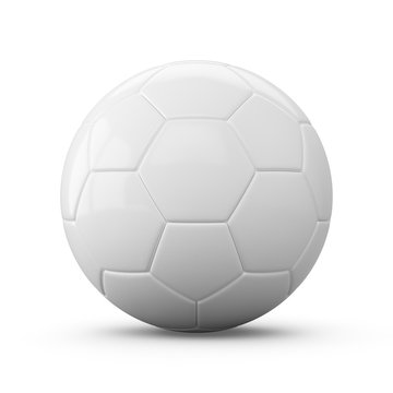 3D rendering Isolated White Soccer Ball with white background