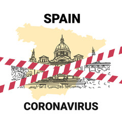Fototapeta na wymiar Coronavirus in Spain, attractions are closed.