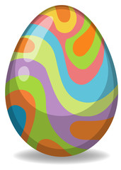 Easter theme with decorated egg in colorful patterns