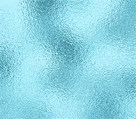 Blue foil texture background. Turquoise glossy aqua template. Vector shiny water surface top view pattern.
