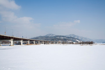 The day the snow fell. Dumulmeori in Yangpyeong-gun, South Korea.