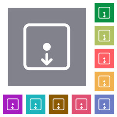 Move object down square flat icons