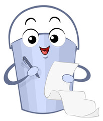 Bucket Mascot Bucket List Illustration