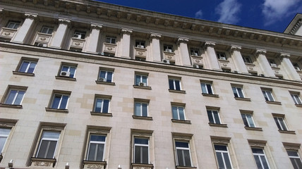 Fototapeta na wymiar View of a european building in Sofia, Bulgaria