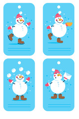 Cartoon characters Snow man for your design