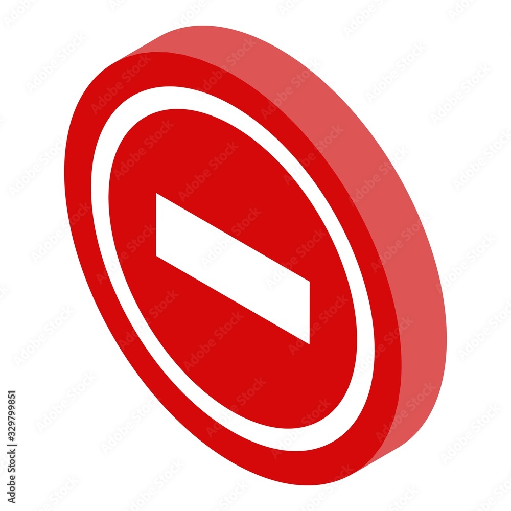 Poster restriction access icon. isometric of restriction access vector icon for web design isolated on whit