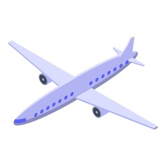 Airplane icon. Isometric of airplane vector icon for web design isolated on white background