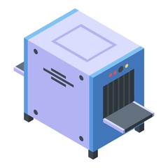 Bag scanner icon. Isometric of bag scanner vector icon for web design isolated on white background