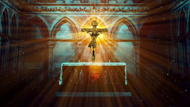 Alter - Golden Cross with Jesus