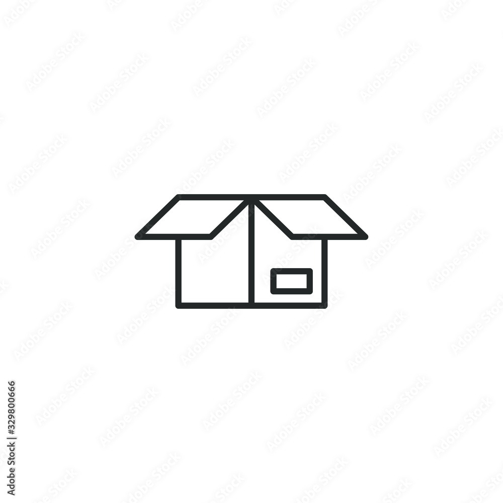Leinwandbilder box icon vector sign isolated for graphic and web design. box symbol template color editable on whit