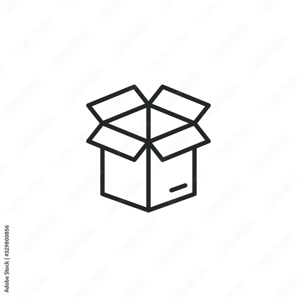 Leinwandbilder box icon vector sign isolated for graphic and web design. box symbol template color editable on whit