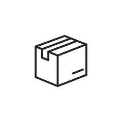 box Icon vector sign isolated for graphic and web design. box symbol template color editable on white background