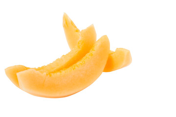 Obraz na płótnie Canvas Cantaloupe isolated on white background.This had clipping path.