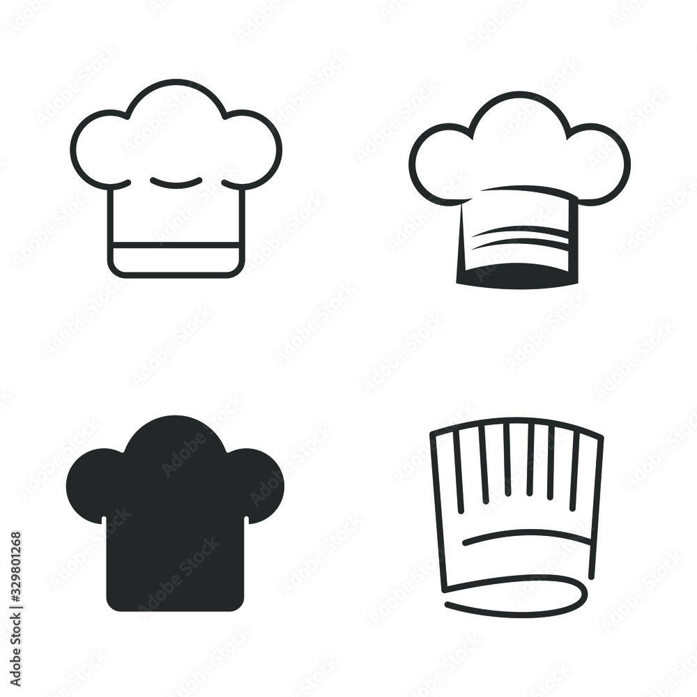 Aufkleber chef hat icon vector sign isolated for graphic and web design. cooking hat symbol template color edi
