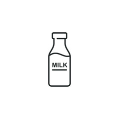 milk icon vector sign isolated for graphic and web design. milk bottle symbol template color editable on white background