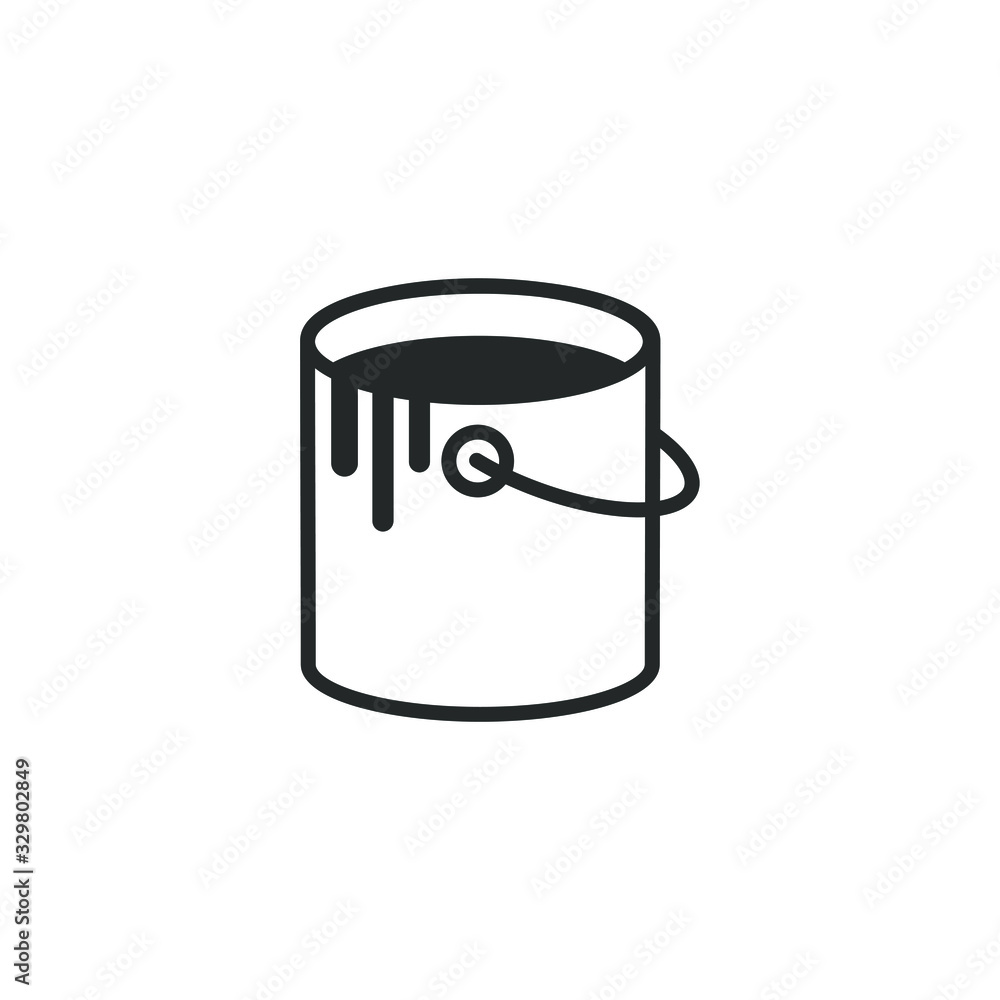 Aufkleber paint can icon vector sign isolated for graphic and web design. Paint for wall symbol template color editable on white background