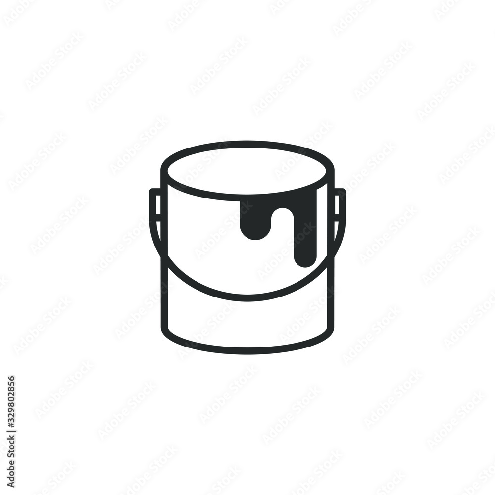 Poster paint can icon vector sign isolated for graphic and web design. Paint for wall symbol template color editable on white background