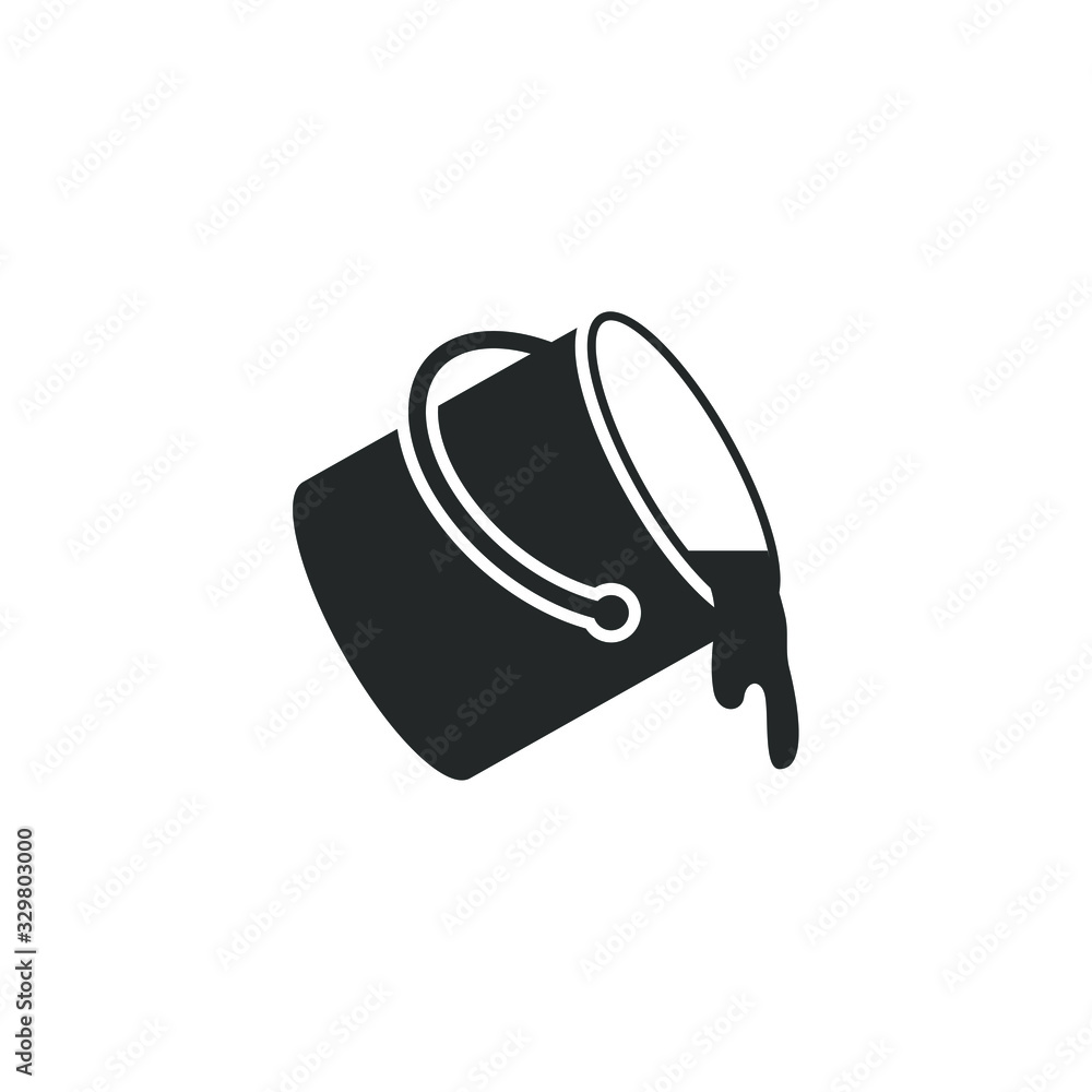 Aufkleber paint can icon vector sign isolated for graphic and web design. Paint for wall symbol template color editable on white background
