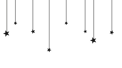 Star icons set. A collection of night luminaries. Logos Vector illustration