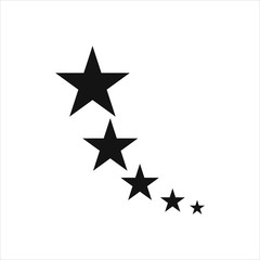 Star icons set. A collection of night luminaries. Logos Vector illustration