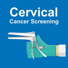 Cervical Cancer Screening Testing Examine Doctor Laboratory Checkup HPV Virus Prevent Staging Cancer by Vaginal Speculum examination