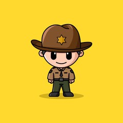 sheriff logo character mascot