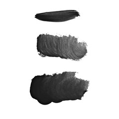 Brush spots. Hand drawn brush splash. Real paint strokes. Graphic resources