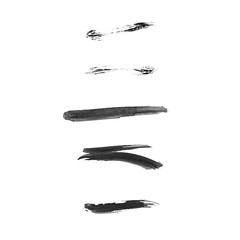 Brush spots. Hand drawn brush splash. Real paint strokes. Graphic resources