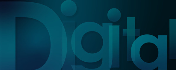 Digital banner background title