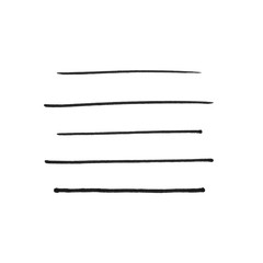 Felt tip pen strokes. Hand drawn strokes. Real felt-tip pen